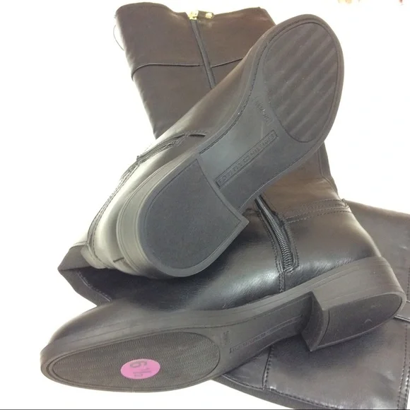 New Tommy Hilfiger Twivane Tall Riding Boots - Picture 8 of 9